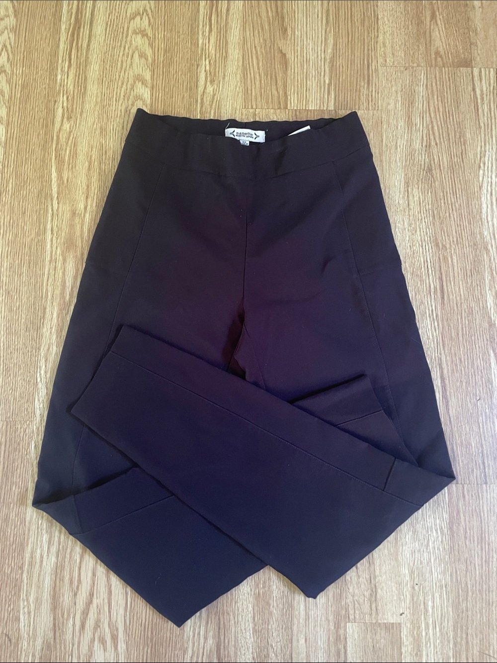 Black Ponte Knit Pull-On Pants
